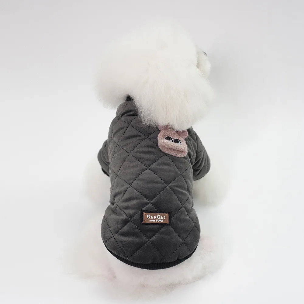 Autumn and Winter Casual Warm Plaid Jacket Small Dog