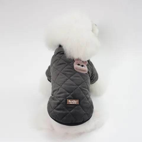 Autumn and Winter Casual Warm Plaid Jacket Small Dog