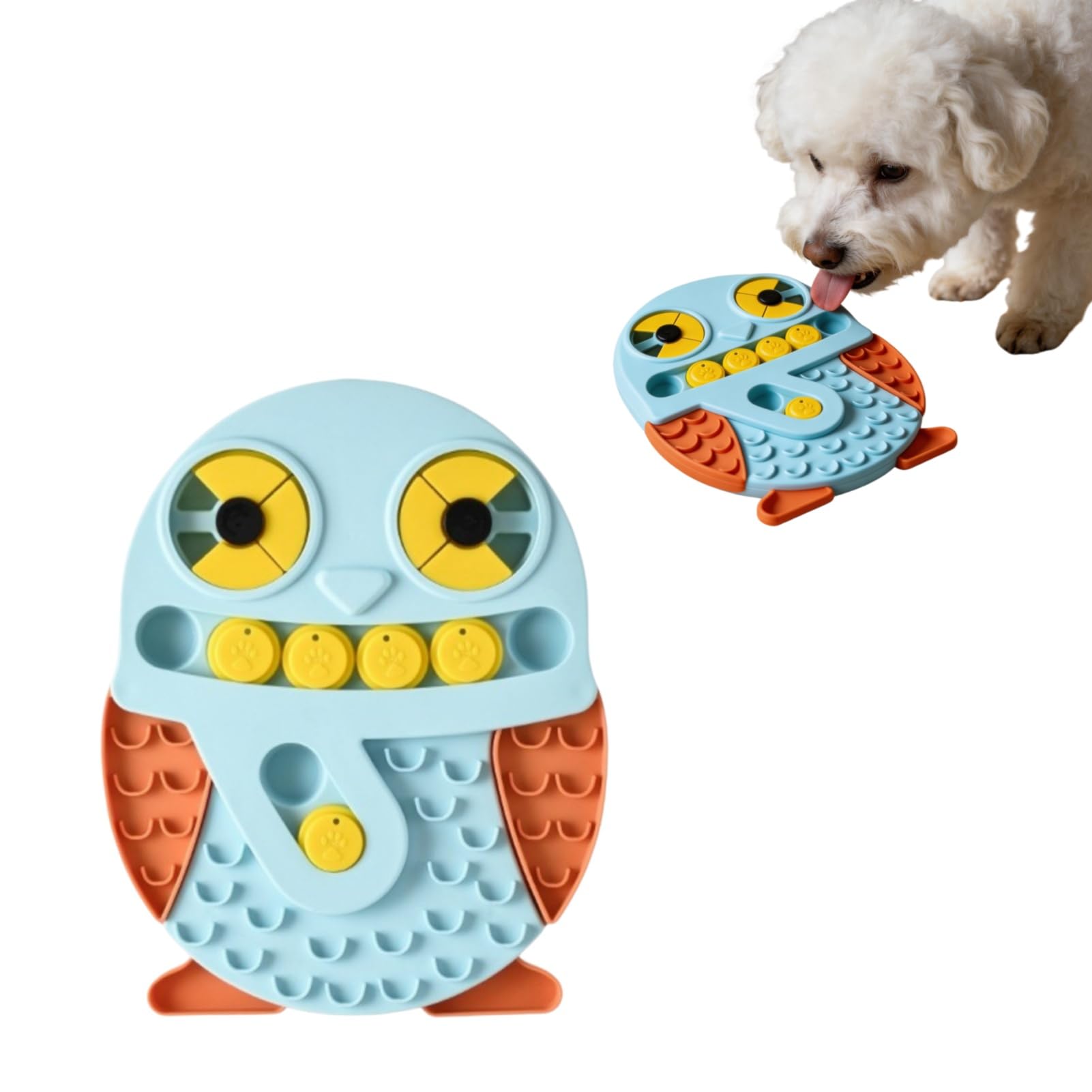 Slow Feeder Dog Bowl & Lick Mat, Interactive Puzzle Toy  Fast Eaters, Treat Dispensing, Non-Slip Base, Small, Medium, Large Dogs,Sound Toy