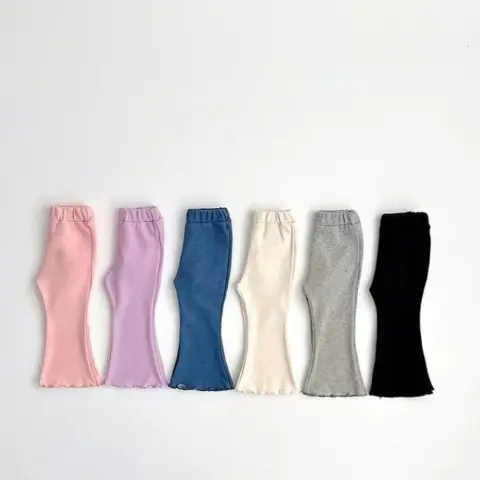 Western Style Bell-bottom Pants Baby Girl Fungus