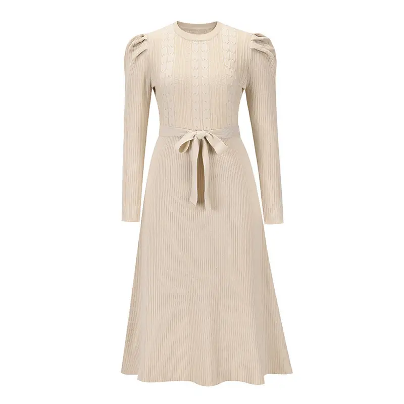 Temperament Was Thin, High-waisted Large-length Dress, Base Sweater Skirt