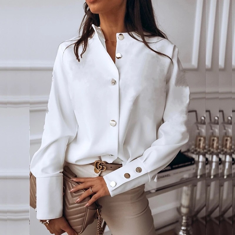 Crew Neck Slim-fit Blouse