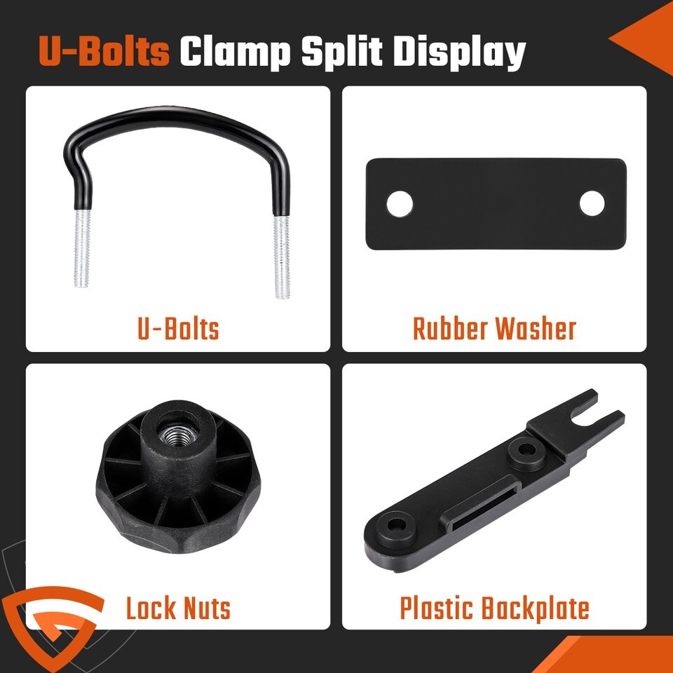 4PCS Stainless Universal Roof Box U-Bolt Clamps Car Van Mounting Fitting Kit — image 6