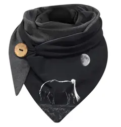 Ladies Cotton Thermal Button Bandana Scarf - 28Style - View 1