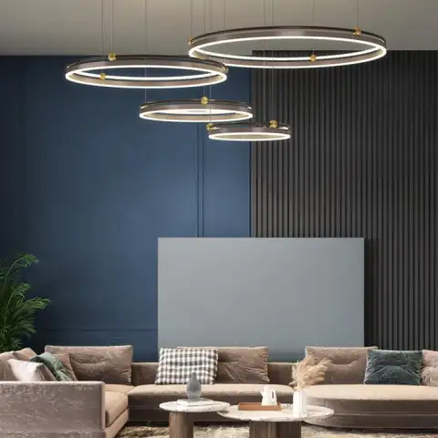 Chandelier Living Room Brushed Aluminum Bedroom Study