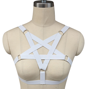 Title 3, Elastic harness body chain, five-pointed star b...