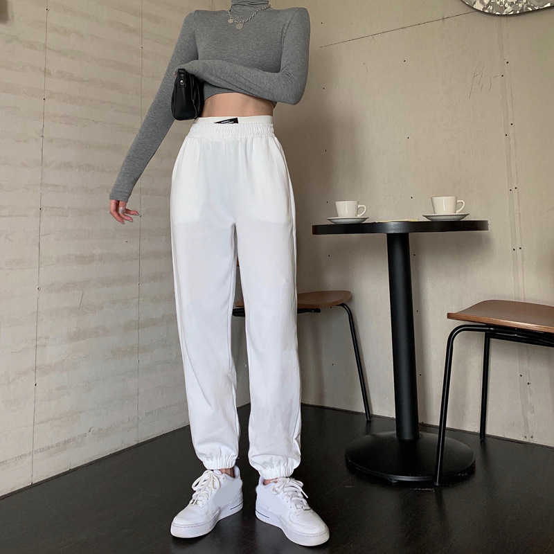 Title 4, Ladies New High Waist Slim Straight Track Pants