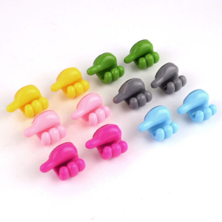 12 24 Pcs Clip Handy Holder Self-Adhesive Wall Thumb Hooks NEW — image 12