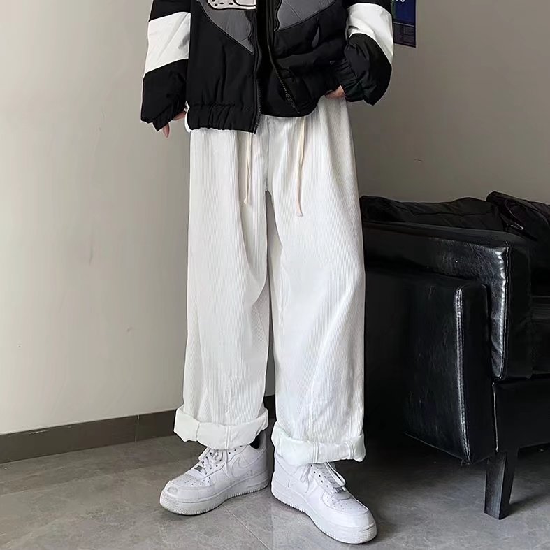 Autumn And Winter Woolen Trousers Men's Straight Fashion Label