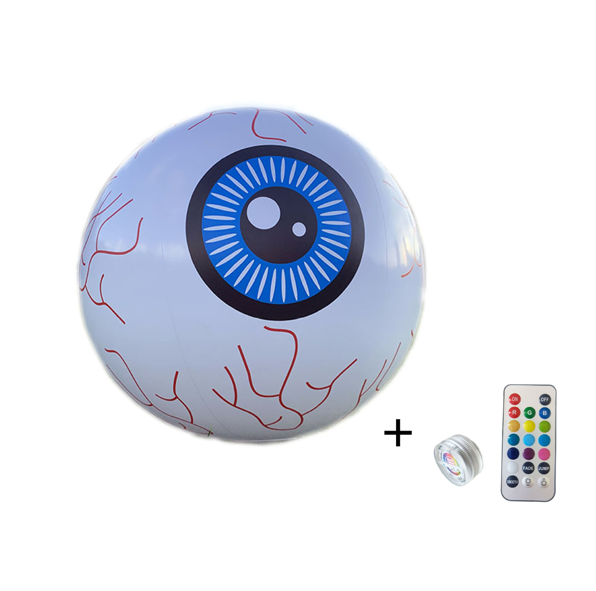 Ballon gonflable œil lumineux LED télécommande Halloween