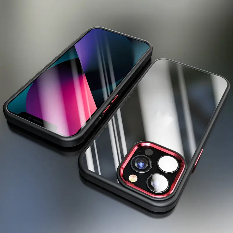 Transparent Lens Metal Large Hole Phone Case