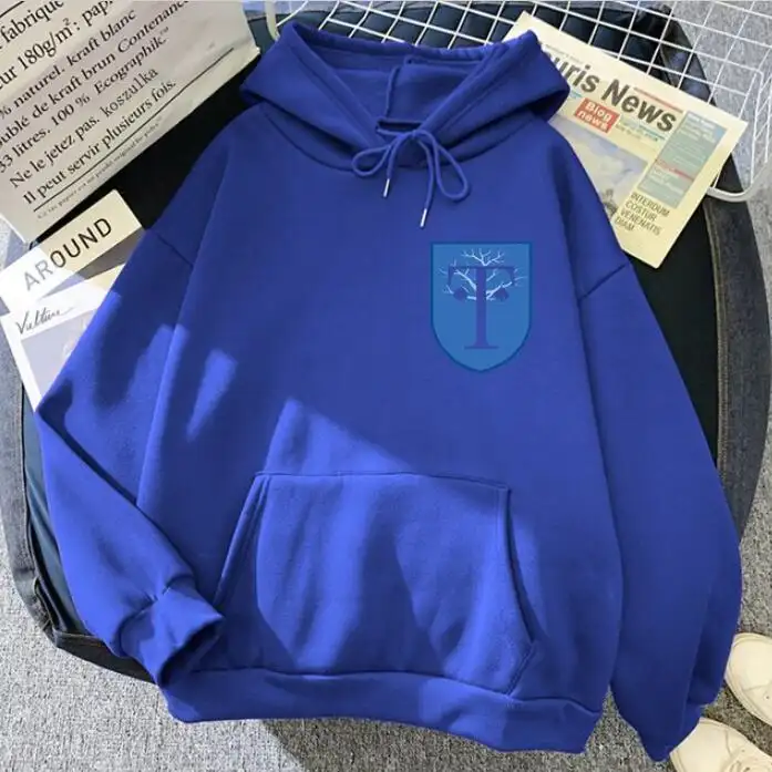 European And American Printing Velvet Padded Hooded Sweatshirt Men And Women