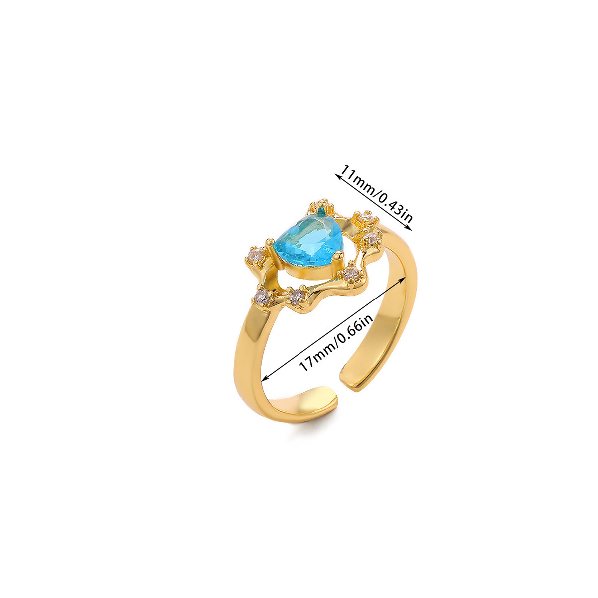 Vintage Zircon Adjustable Party Ring