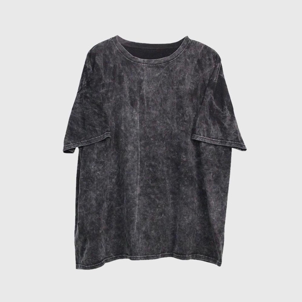 Washing And Distressing Loose And Thin Bottoming Short-Sleeved T-Shirt Women