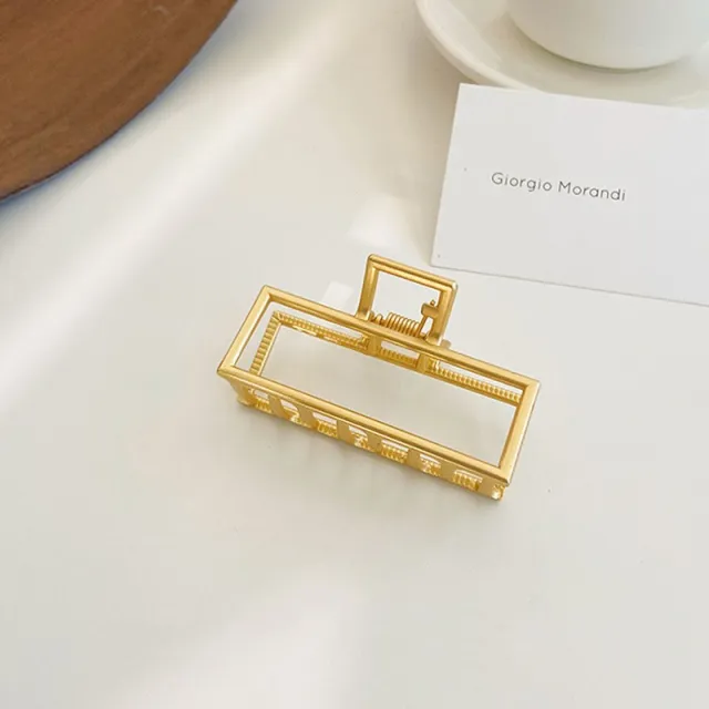 Korean Chic Minimalist Style Geometric Metal Clutch Square Section - Shop at LoveMi