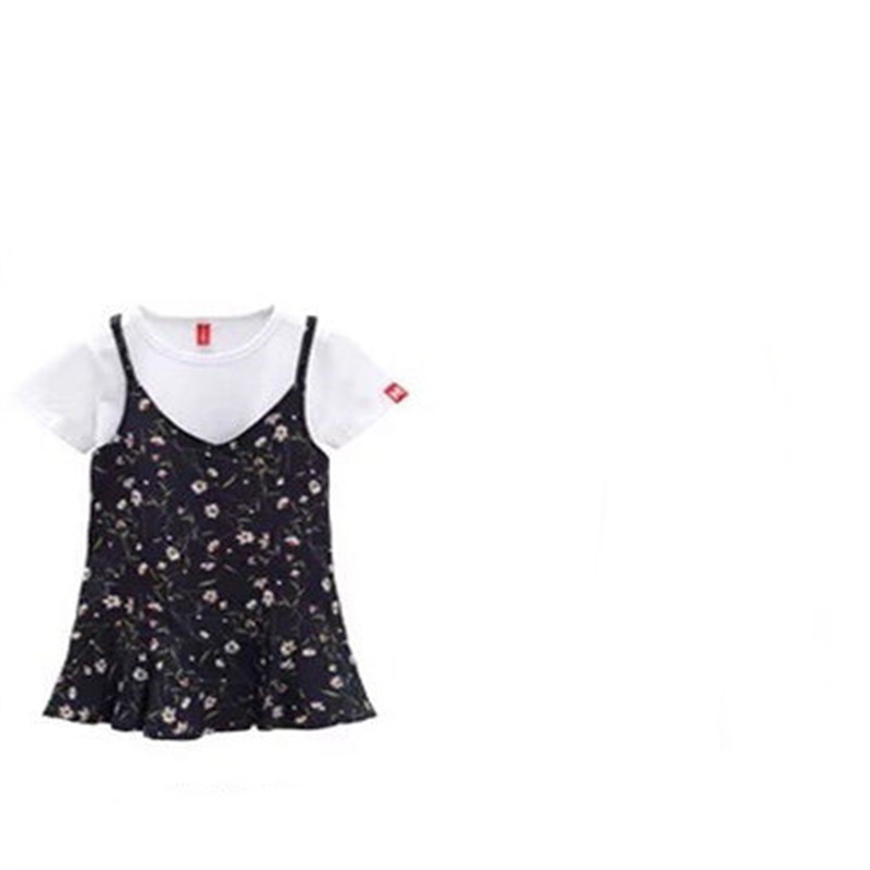 Men's And Women's Fashion Simple Print Short Sleeve Suit Woman Suit 120Cm - Shop at LoveMi