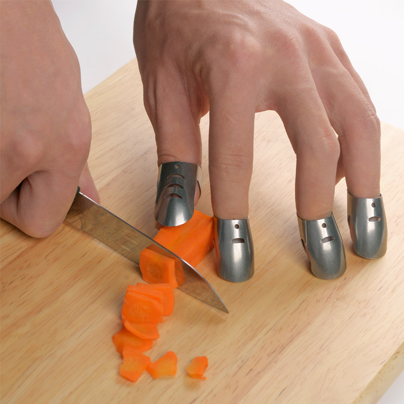 Title 6, Cut Vegetable Protector Stainless Steel Finger ...