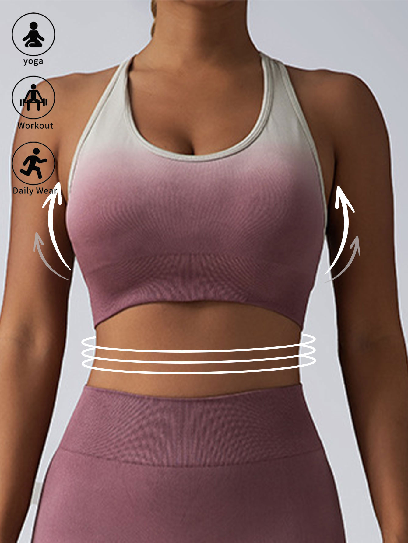 Sports Bras For Women, Wireless High Support Running Bra Workout Yoga Crop Tank - Picture 14 of 14