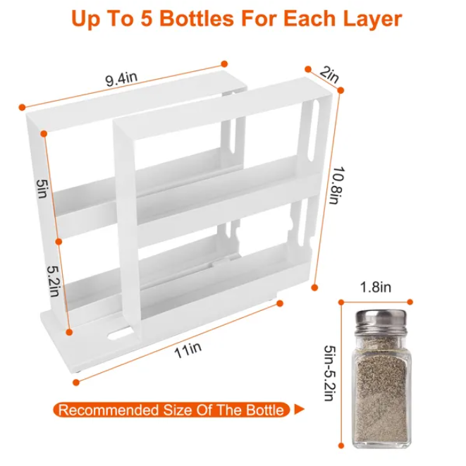 Swivel Cabinet Organizer Revolving Kitchen Rack Spice Organizer image 2