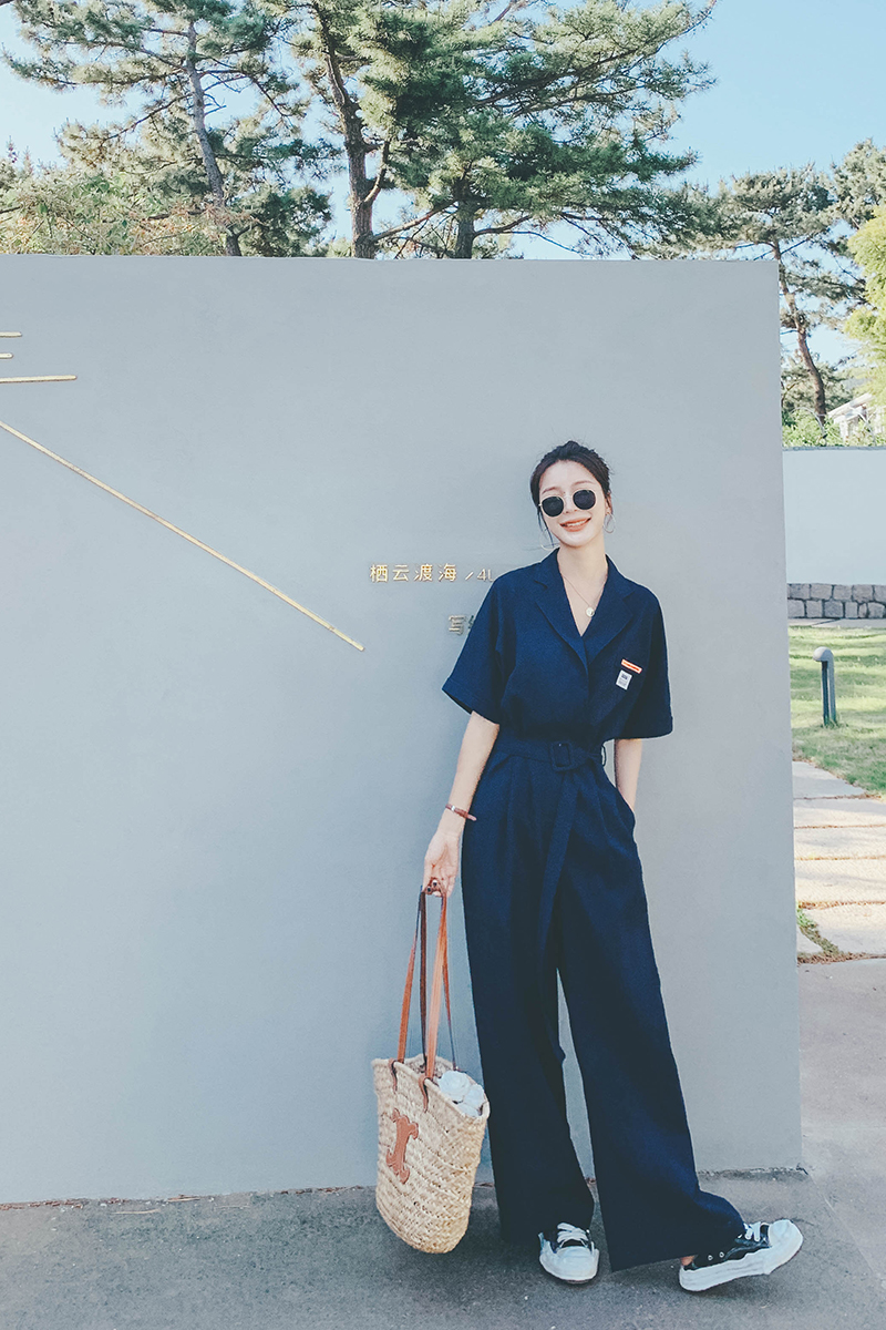 V-Neck Straight-Leg Jumpsuit, picture 8 of 8