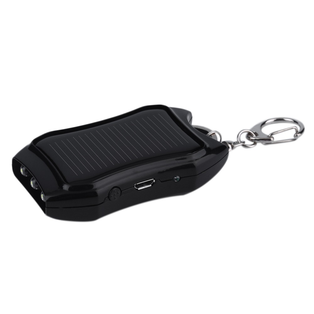 Solar Mobile Phone Power Bank Flashlight Keychain Power - Image 4