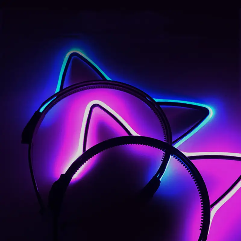 Cool Light Hair Hoop Halloween Led Cat Ears