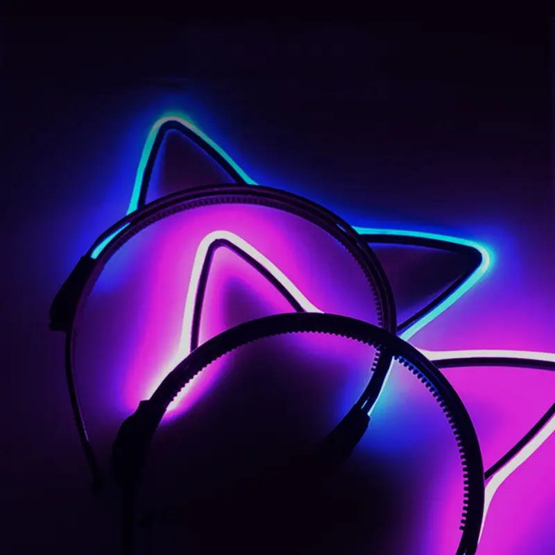 Cool Light Hair Hoop Halloween Led Cat