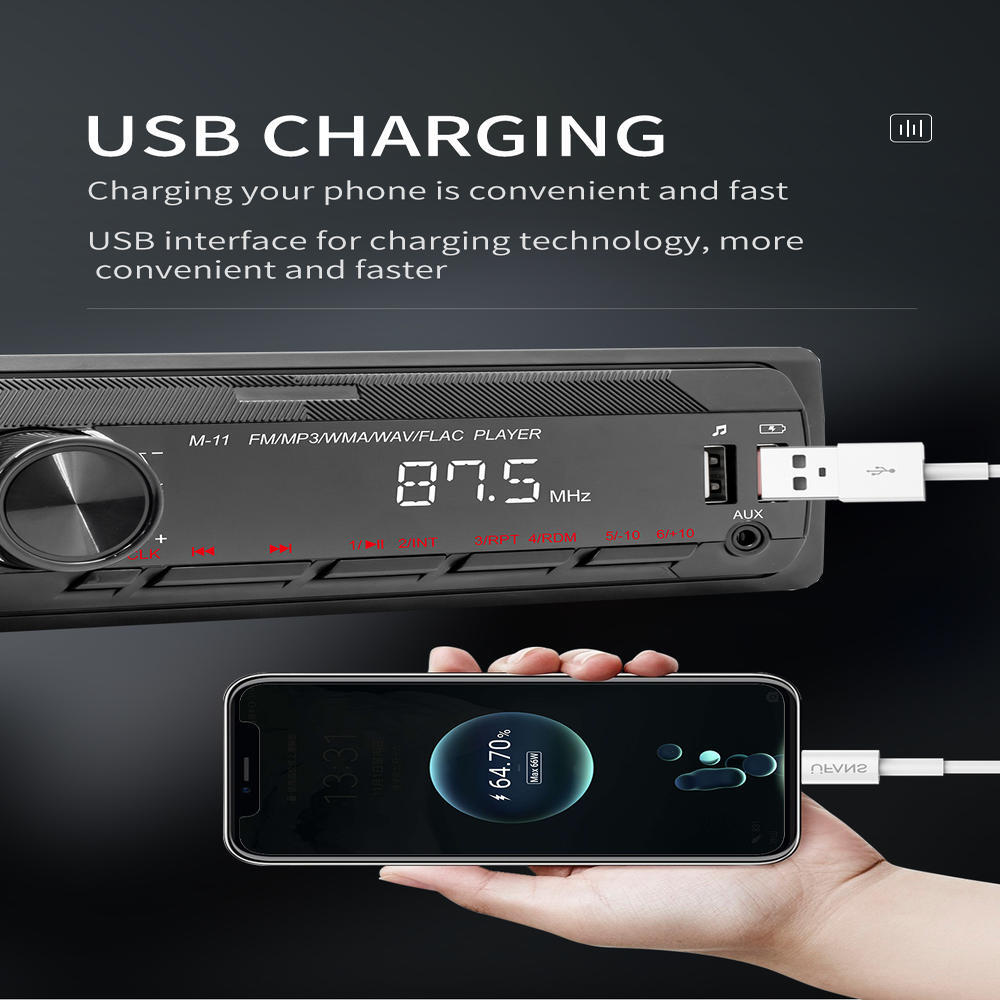 Single Din Car Stereo Radio Bluetooth MP3 Player In Dash Head Unit FM USB AUX SD 11