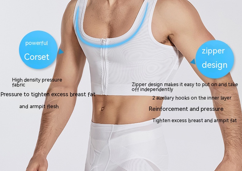 Title 5, Zipper Vest Bra Tight Corset Men