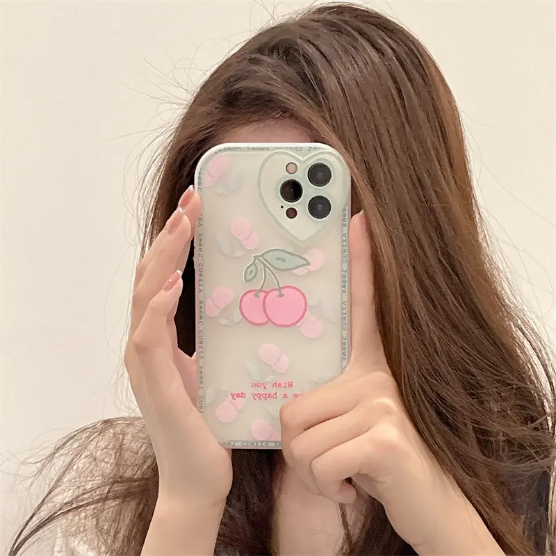 Back Cover Cherry Soft Rubber Phone Case