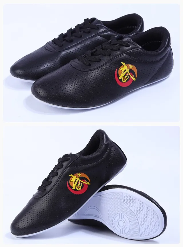 Children's Leather Performance Shoes Trendy Sneakers Black - Shop at LoveMi