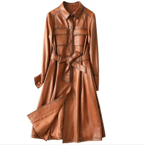 Temperament Sheepskin Leather Belt Looks Thin