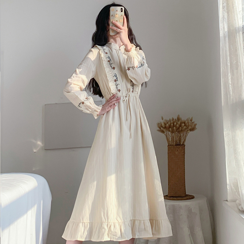 Embroidered A-Line Midi Dress, picture 5 of 5