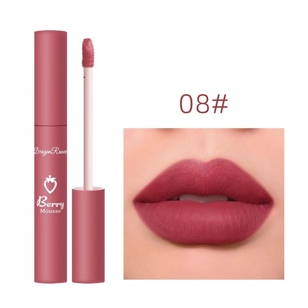 3 Strawberry Set Box Velvet Mist Matte Lip Glaze Lipstick 8 Style - Shop at LoveMi