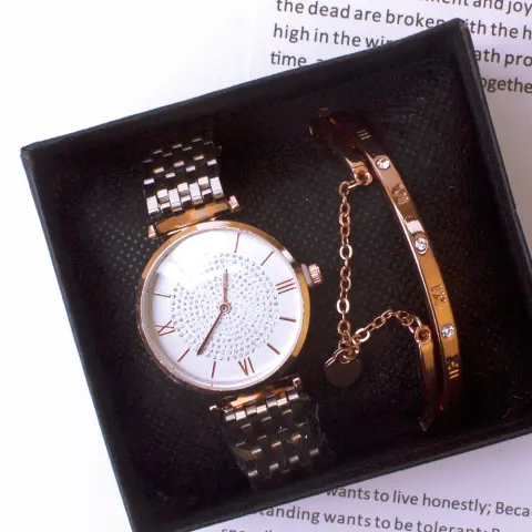 Wrist Watches Douyin the Same Gypsophila Watch Set Wechat