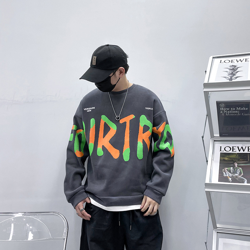 Autumn And Winter Tide Ins Round Neck Blouse National Tide Jacket