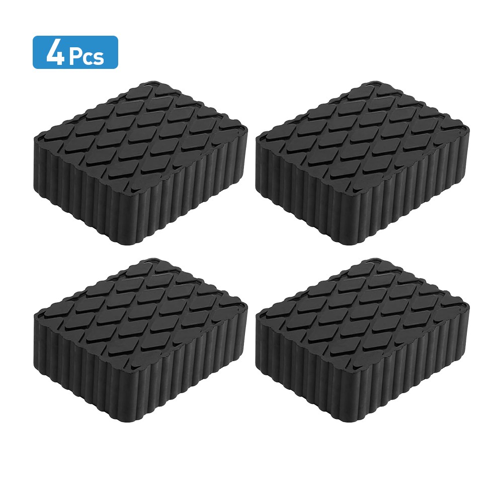 Ramp Jacking Rubber Blocks Set Universal Scissor Car Lift Pads Set Of 4 UK---120 X 80 X 40 Mm