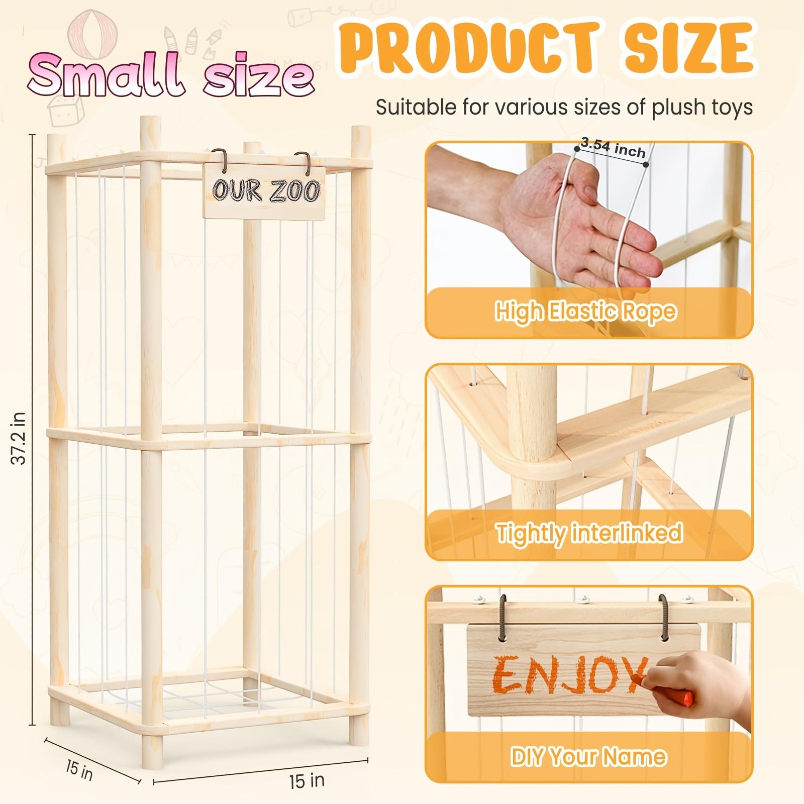 Spacious Wooden Doll Storage Shelf  Easy Assembly, Space-Saving, And Elegant Ideal For Playrooms, Bedrooms, And Living Rooms