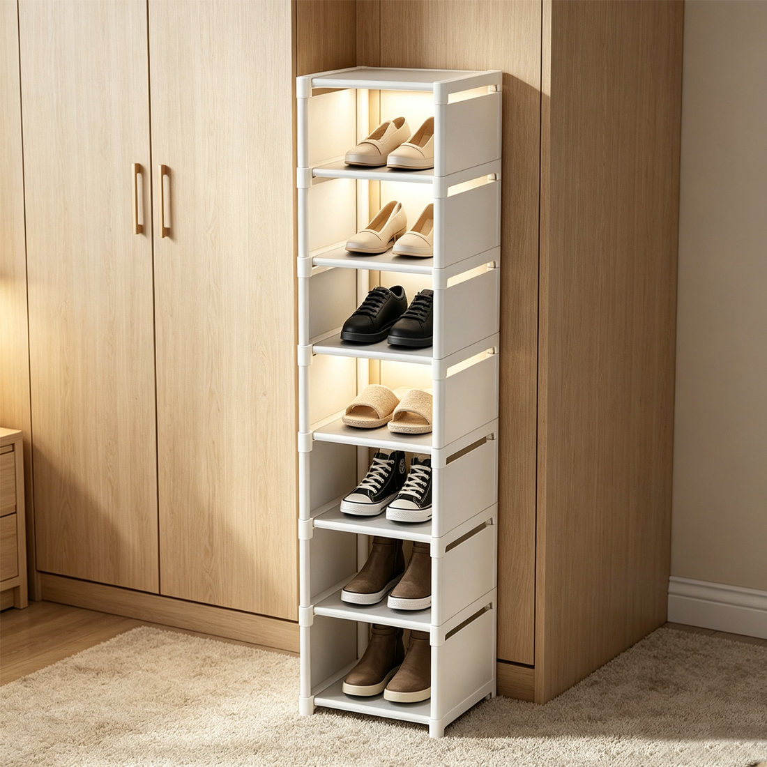 68 Tier Shoe Rack Metal Shoes Cabinet Storage Organiser Stand UK — image 7