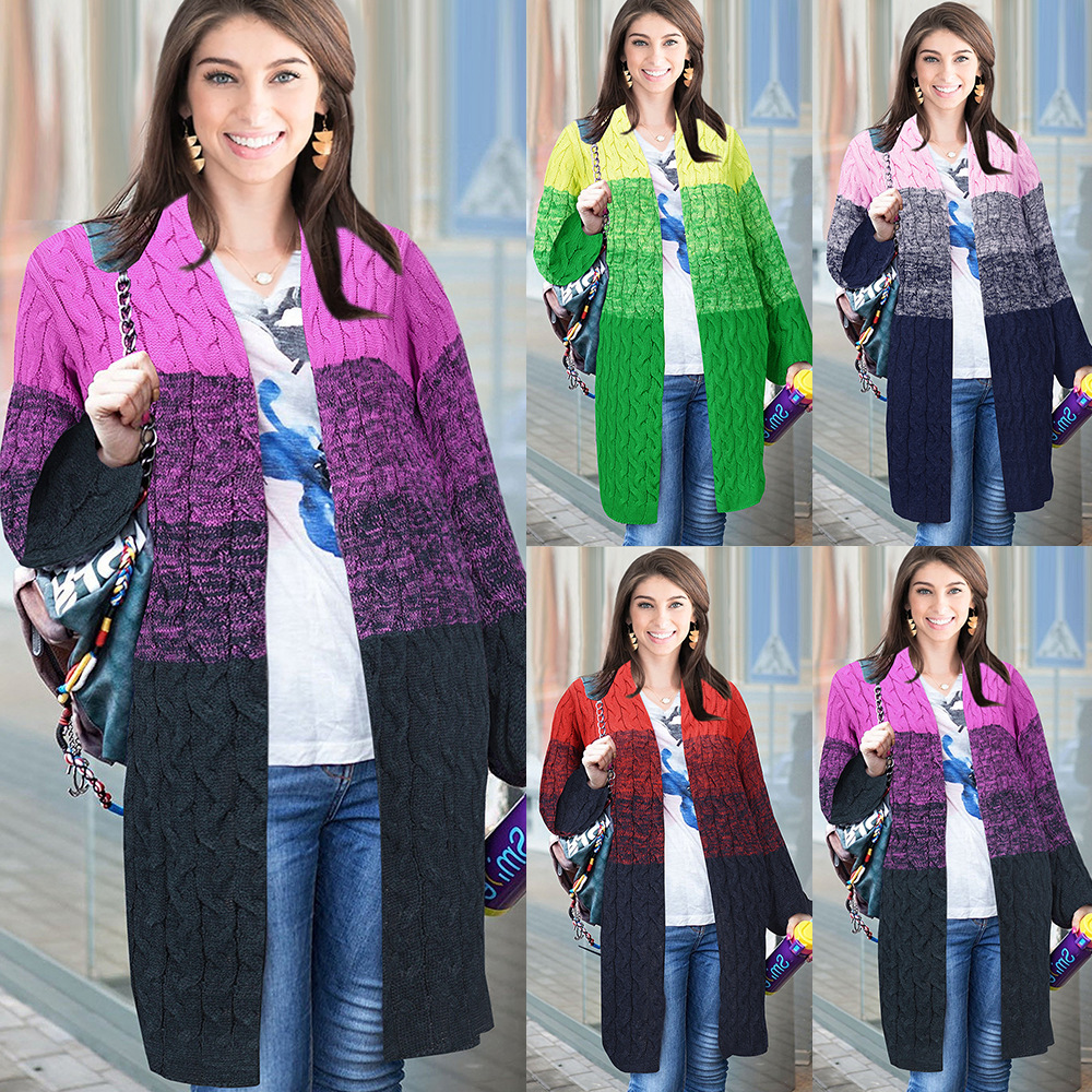 Loose Style Long-sleeved Cardigan Large Size Lazy Long Versatile