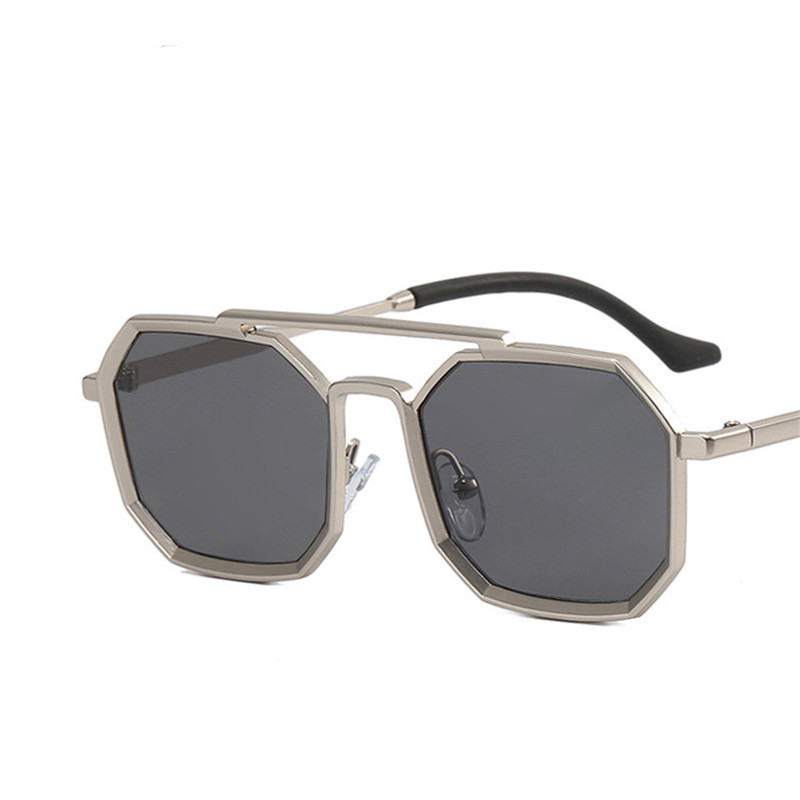 Title 5, Ins Retro Polygonal Double Bridge Sunglasses