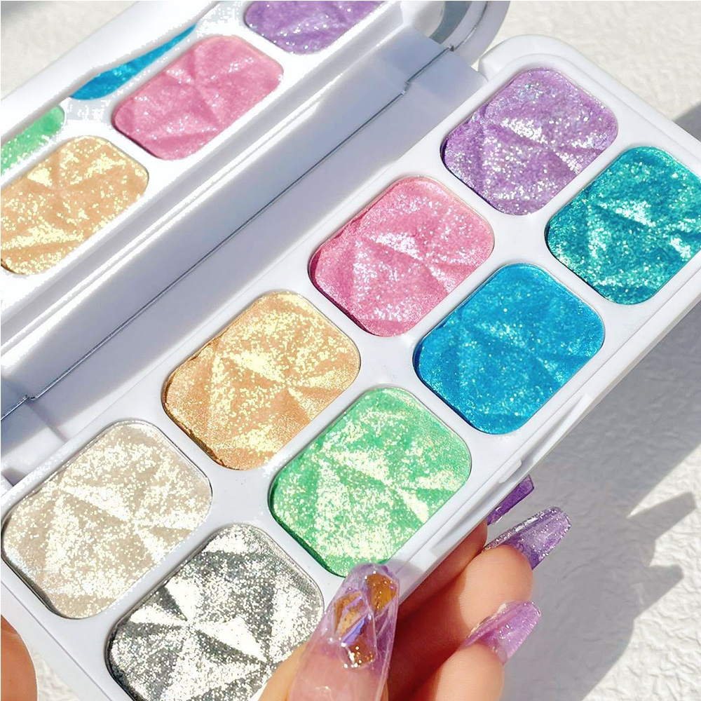 8 Colors Macaron Chameleon Eye Shadow Plate,Shimmer, Glitter, Iridescent... 4