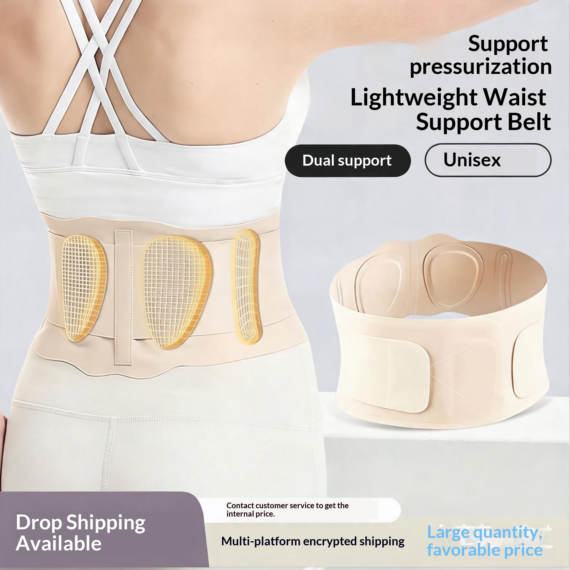 Lightweight And Breathable Lumbar Support Belt For Summer, High Elasticity, Compression Waist Trainer, Abdominal Binder, Dynamic Support For Sports Injuries And Lumbar Support — foto 13