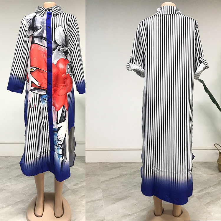 Temperament Commuter Printing Fashion Stitching Dress