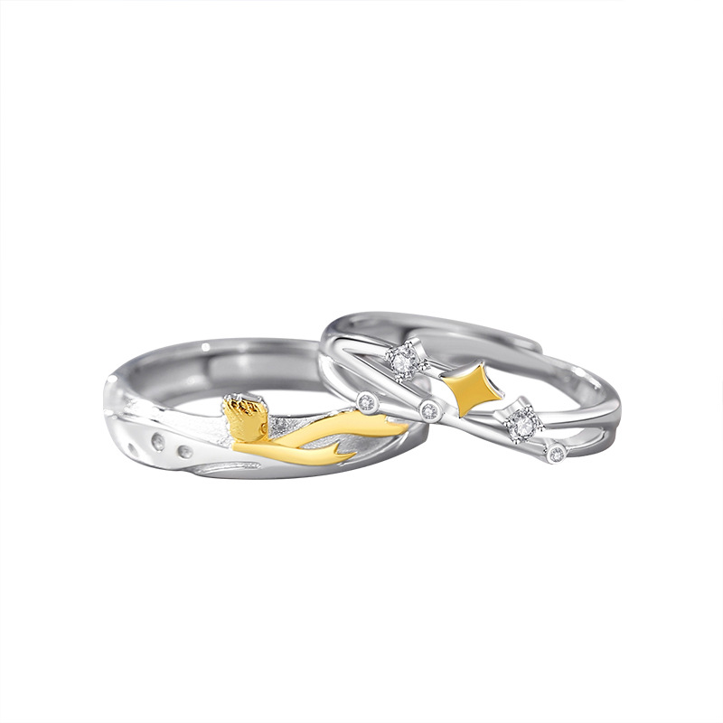 Couple Fashion Sterling Silver Ring