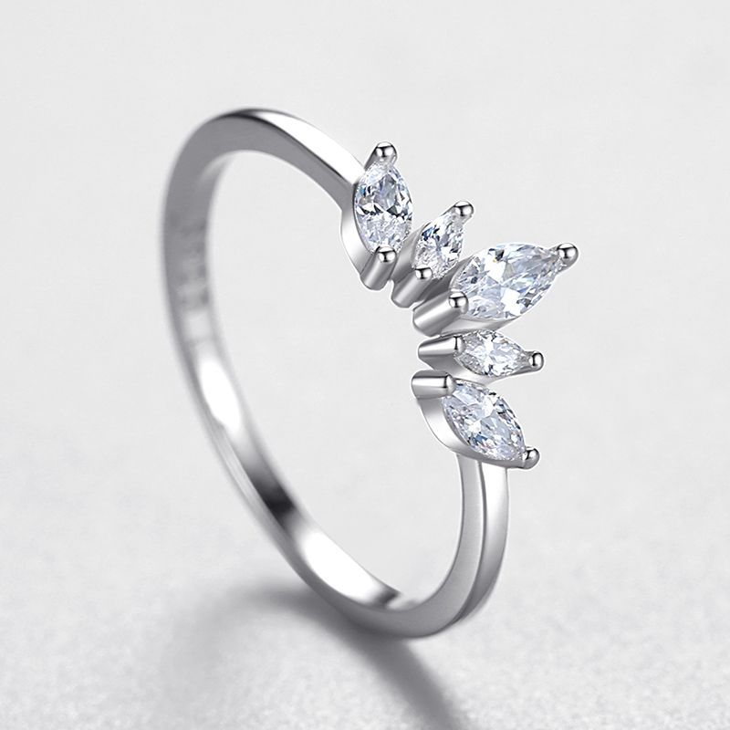 S925 Sterling Silver Princess Crown Ring Women