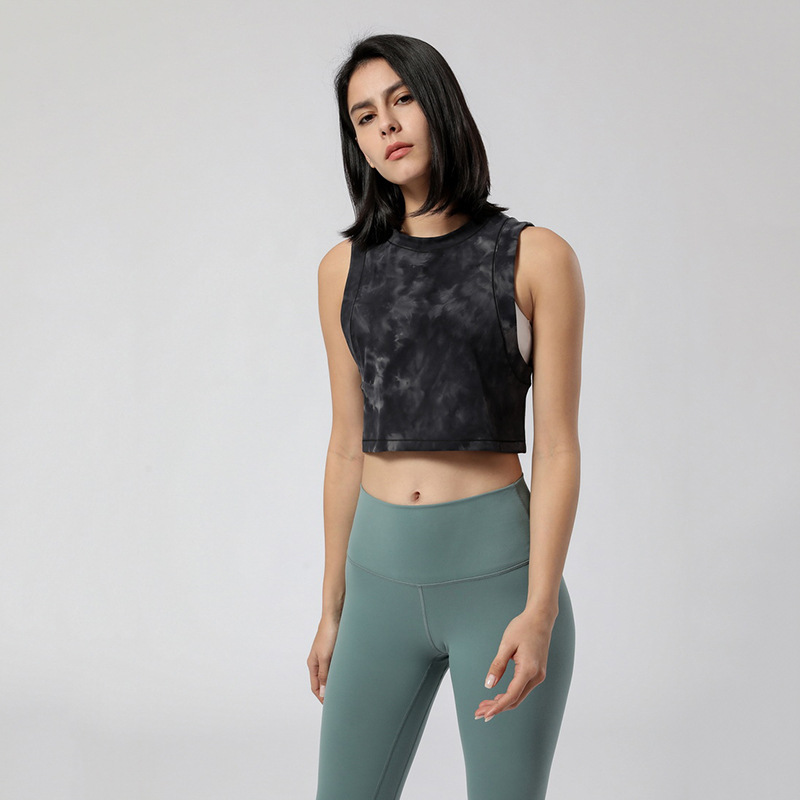 Loose Yoga Vest Women's Loose Breathable Sports Blouse Outdoor Running Fitness Yoga Clothes