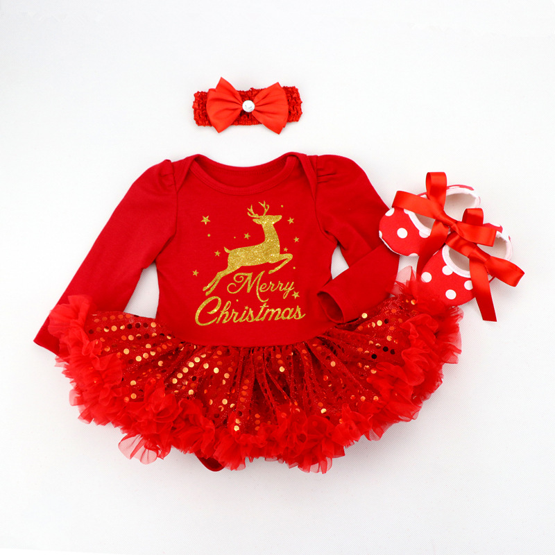 Red Sequin Flying Deer