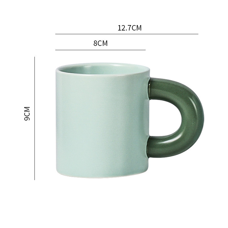 Title 7, Thick Handle Ceramic Cup With High Face Value