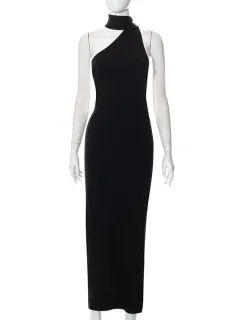 With Big Backless And Thin Temperament Dress Girl - Black - View 1